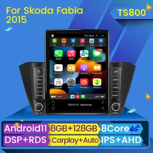 Car dvd Radio Multimedia Player For Skoda Fabia 2015-2019 Tesla Style Android 11 Autoradio GPS Carplay BT IPS