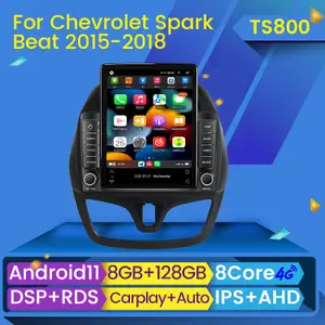 Car DVD Player Android 11 for CHEV Spark Beat 2015 2016 2017 Tesla Style Multimedia Stereo Navigation GPS Radio BT