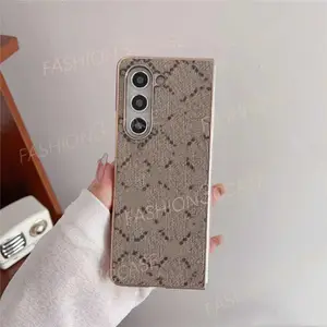 Designer luxury pu Leather Phone Case For Samsung Galaxy Z Flip 6 5 4 3 5G Flip4 Z fold 6 fold5 Z fold3 4 Fashion Shockproof Full Protective cover