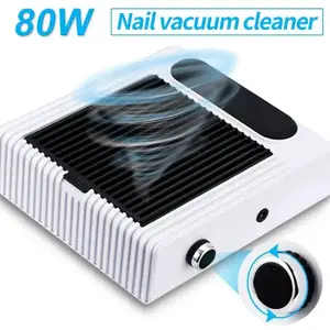 80W Powerful Nail Dust Collector For Manicure Nail Vacuum Cleaner With Fitter Nail Dust Fan Manicure Salon Equipment 250625