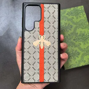 Designer Phone Case Ultra Slim for Samsung Galaxy S25 Ultra, S24 Ultra S23 S22 Ultra Luxury Phone Case Anti-drop Slim Leather Phone Cover Excellent Grip Shockproof