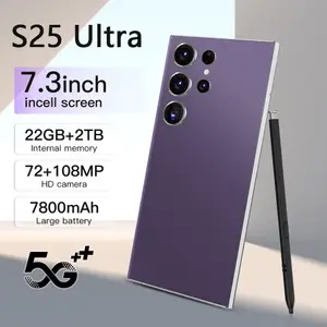 HOT S25 Ultra Original Intelligent 5G Smartphone 7.3Inch Dual Card Dual Standby Cell phone 16GB 1TB Android14 System Global Version 8000mAh Battery NFC System