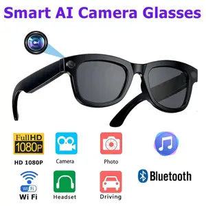 AI Camera Smart Glasses 4K WIFI Polarized Sunglasses 800W Video Music Recorder AI Translation Bluetooth Call Headset Security Sports DVR Surveillance Camcorder