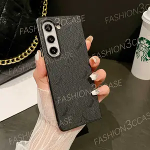 Luxury Designer Phone Case for Samsung Galaxy ZFold7 ZFold6 Leather W25 ZFold5 Brand W24 Heart World W25 High-end ZFold4 shell cover