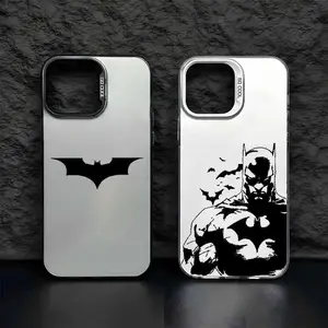 Black-Bat-ManS Movie Phone Case For 16 15 14 13 12 11 Pro Max Black Matte Multicolor Laser Metallic Aurora Cover XJ250811