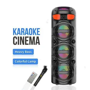 ZQS6301 new private model 6-inch color light Bluetooth speaker indoor party scary ghost karaoke sound system