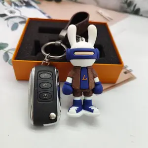 Luxury keychain designer keychain rabbit design key chain fashion casual style keychain temperament versatile popular hanging bag phone case very beautiful