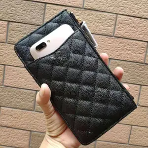 Storage Boxes Designer Multifunctional Phone Holder Business Card Wallet Case With Hardware C Zipper Pouch Bag