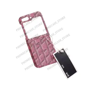 Fesigner Samsung Galaxy Z Flip 3 4 5 6 7 8 Phone Case Flip3 Flip4 Flip5 Flip6 Flip7 Flip8 Luxury Leather Card Wallet Cases Cover with Box Packing Man Woman DSH