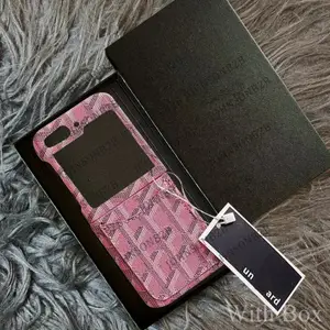Designer Flip 3 4 5 6 7 8 9 Phone Case Luxury Samsung Galaxy Z Flip3 Flip4 Flip5 Flip6 Flip7 Flip8 Flip9 Luxury Cases with Box Packing Woman Man YC