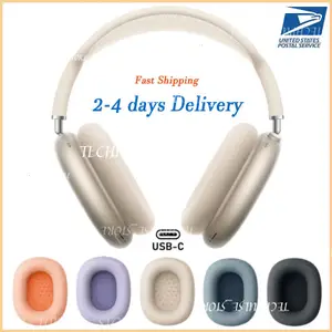 For Max 2 ANC Metal Headband Headphone Accessories Transparent TPU Solid Silicone Waterproof tech73 Protective Case Airpod Pro Maxs Headphones Headset Phone Case