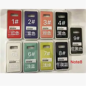 Liquid Silicone Phone Case For Samsung S10 S20 S22 S23 S24 S25 Note 21 22 23 24 Rubber back cover Anti-Fingerprint Anti-Scratch With retail package