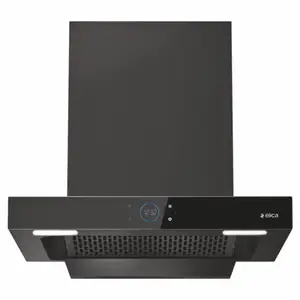 Elica 60cm Filterless Kitchen Hood | Powerful Suction with up to 2300 Motor RPM | 24 Speed Capacitive touch control with Motion Sensor | BLDC motor | 2 LED lamps (ISMART SPOT FL HAC 60 LTW NERO, Black)