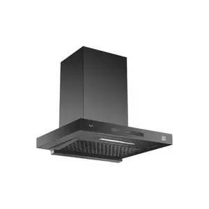 KAFF ASHPRO 60 Chimney with 1400 m3/h Suction Capacity | BLDC Motor | Energy Saving Frosted LED | Filter Less (Black)