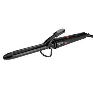 Vega Smooth Curl Hair Curler with Chrome Plates Ceramic Coating | Adjustable Temperature Setting | 360° swivel cord | On/Off Indicator Light (VHCH03)
