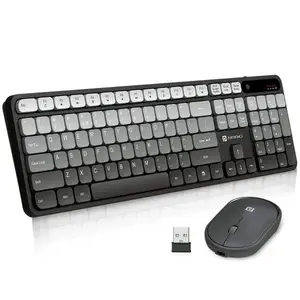 Portronics Key11 Wireless Keyboard & Mouse Combo | 2.4GHz, Silent Keys, Plug & Play, Ergonomic Design – Grey