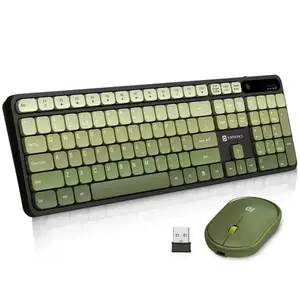 Portronics Key11 Wireless Keyboard & Mouse Combo | 2.4GHz, Silent Keys, Ergonomic Build, Plug & Play – Green