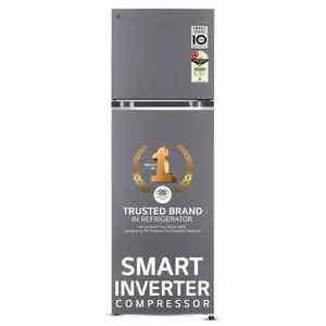 LG 272 L Frost Free Double Door 2 Star Refrigerator with Inverter Compressor, Express Freeze, Smart Connect & Multi Air Flow( GL-N312SDSY)