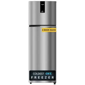 Whirlpool 235 Litres 2 Star Frost Free Double Door Refrigerator with Faster Bottle Cooling, Anti-Odour Action (NEO DF278 PRM, Steel)