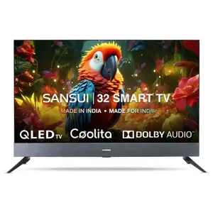 Sansui 80cm (32) Smart Coolita TV, QLED Display, HD Ready, Dolby Audio, Built-in Soundbar, Surround Sound, 60Hz Refresh Rate JSS32CSQLED