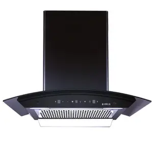 Elica 60cm 1500 m3/hr BLDC Filterless Autoclean Kitchen Chimney | Touch + Motion Sensor Control | BLDC Motor | Heat Auto Clean | Oil Collector (WDFL 600 BLDC HAC LTW MS NERO, Black)