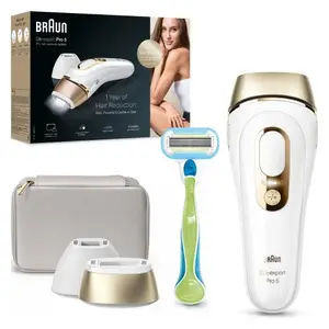 Braun laser hair removal at home for women with long-term hair reduction | Permanent Hair Reduction | Safe,Fast & Effective | Head-to-toe Usage | Bikini | Face | Arms | Legs | Full Body (BRAUNIPL5152)