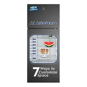 Electrolux 431 Litres 1 Star Frost Free Double Door Inverter Refrigerator | AI AutoSense | Cooling360 | Twist & Serve Ice Maker | FresherAir Filter | Door Alarm (ETM4302C-B, Matte Black)