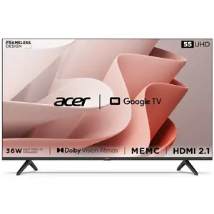 Acer 139 cm (55 inches) Advanced I Series 4K Ultra HD Smart LED Google TV, AR55GR2851UDFL (Black) price in India.