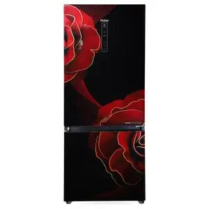 Haier Haier 346 Litres 3 Star Frost Free Double Door Refrigerator, Black/Red HRB-3664PZG-E