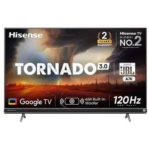Hisense 164 cm (65 inches) Tornado 3.0 Series 4K Ultra HD Smart LED Google TV 65A7K | Built-in JBL Soundbar & 25 W Subwoofer | HSR 120 Mode