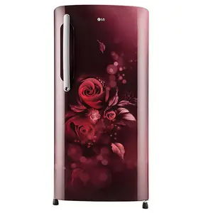 LG 201 litres 3 Star Direct Cool Single Door Refrigerator, Scarlet Euphoria GL-B211HSED