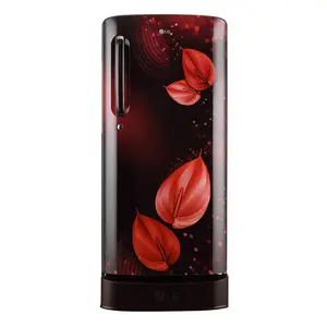LG 185 L Direct Cool Single Door 3 Star Refrigerator with Base Drawer with Moist 'N' Fresh(Scarlet Victoria, GL-D201ASVD)