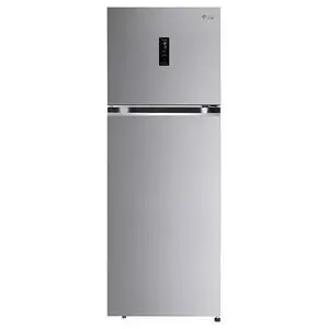 LG LG 360 Litre 3 Star Frost Free Double Door Refrigerator, Shiny Steel, GL-T382VPZX