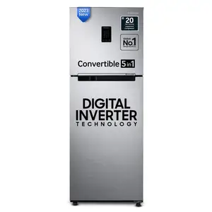 Samsung 301 L 3 Star Double Door Refrigerator, Refined Inox RT34C4523S9/HL