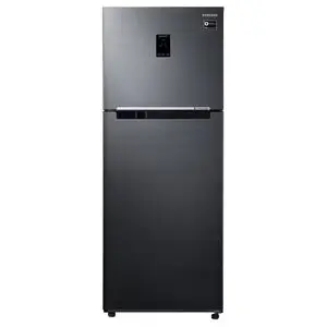 Samsung 363L 2 Star Inverter Frost-Free Convertible 5 In 1 Double Door Refrigerator (RT39C5532BS/HL,Black Inox 2023 Model), 1-Year free Extended Warranty