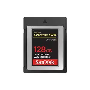 SanDisk Extreme Pro Cfexpress Type B Card,1700 MB/s R & 1000 MB/s W, Black, 128GB price in India.