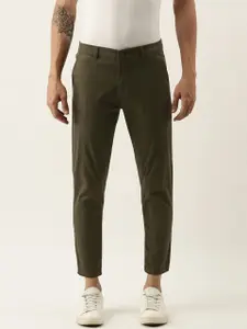 Buy Men Black Textured Slim Fit Trousers Online  480568  Peter England