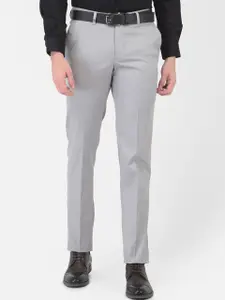 Buy Grey Terylene  Rayon Slim Fit Formal Trousers online  Looksgudin