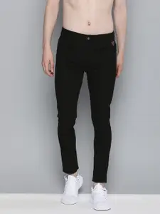 Harvard Men Black Skinny Fit Mid-Rise Clean Look Stretchable Jeans