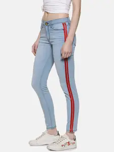 Campus Sutra Women Blue Super Skinny Fit High-Rise Clean Look Jeans