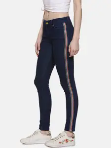 Campus Sutra Women Navy Blue Super Skinny Fit High-Rise Clean Look Jeans