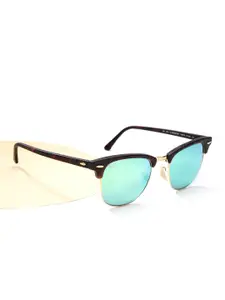 Ray-Ban Men Mirrored Clubmaster Sunglasses 0RB301611451951