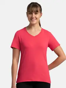 Jockey Solid Super Combed Cotton Stretch Regular Fit Tshirt-1359