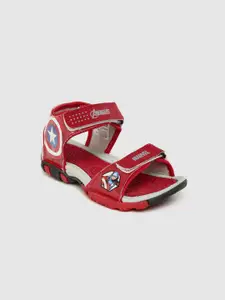 toothless Boys Red Marvel Avengers Captain America Printed Sports Sandals