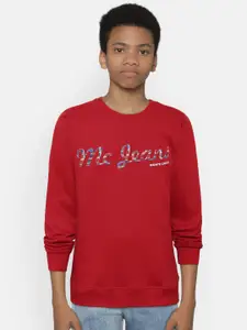 Monte Carlo Boys Red Printed Detail Sweatshirt