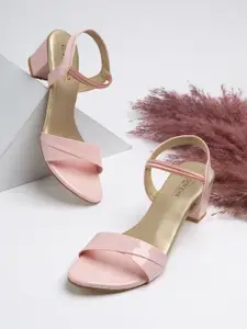 Shoetopia Women Pink Solid Heels