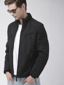 The Indian Garage Co Men Black Solid Padded Jacket