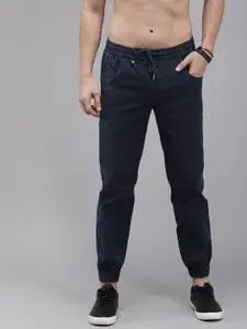 Roadster Men Navy Blue Solid Joggers