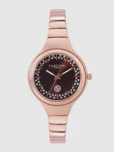 Carlton London Women Brown Analogue Watch CL028RBRR