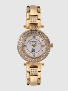 Carlton London Women White Analogue Watch CL005GSIG